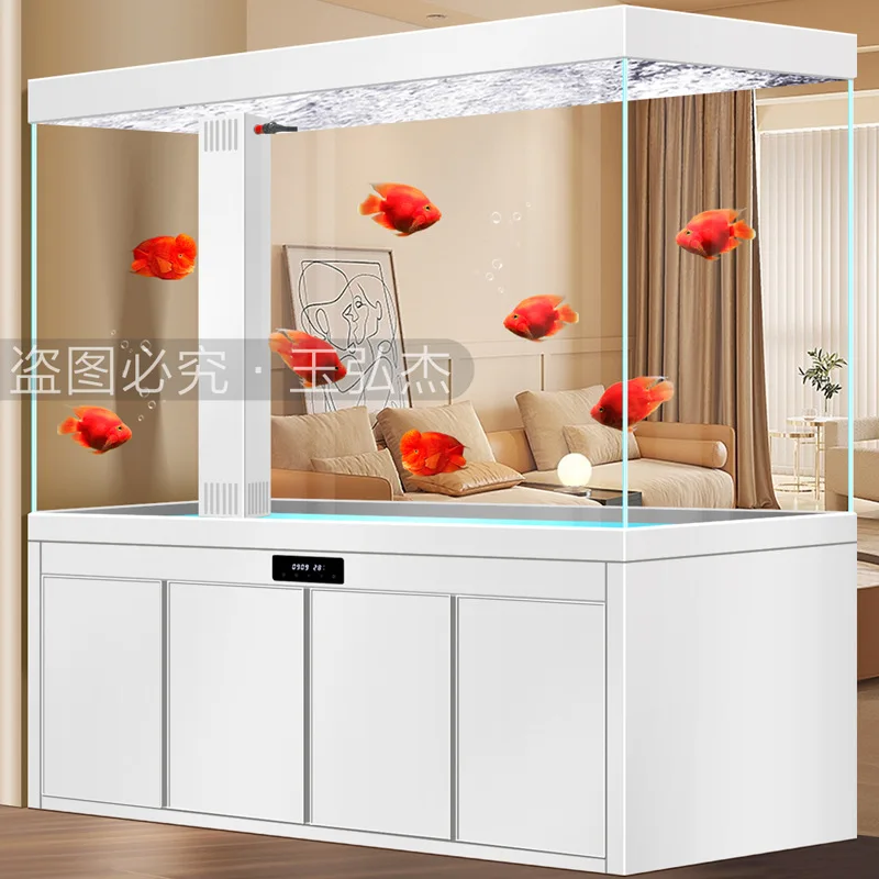 PYH arowana tank medium and large ultra-white glass aquarium living room household screen free of water change
PYH arowana tank medium and large ultra-white glass aquarium living room household screen free of water change