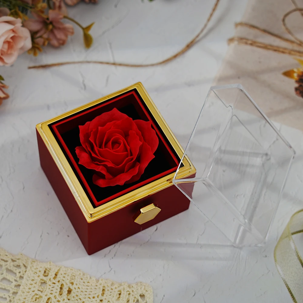 One Set Jewelry Rotating Preserved Rose Box For Jewelry Gift Packing Soap Rose Box With Bags
One Set Jewelry Rotating Preserved Rose Box For Jewelry Gift Packing Soap Rose Box With Bags