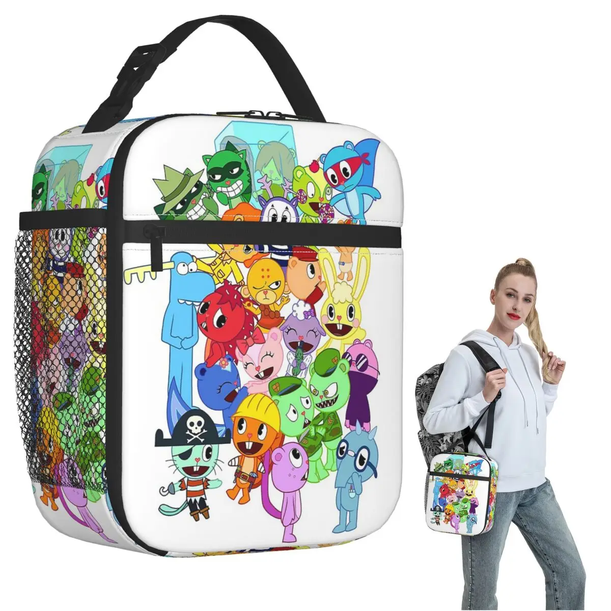 Happy Tree Friends All Characters Insulated Lunch Bag for Women Kids Portable Food Boxes Thermal Lunch Box Tote
Happy Tree Friends All Characters Insulated Lunch Bag for Women Kids Portable Food Boxes Thermal Lunch Box Tote