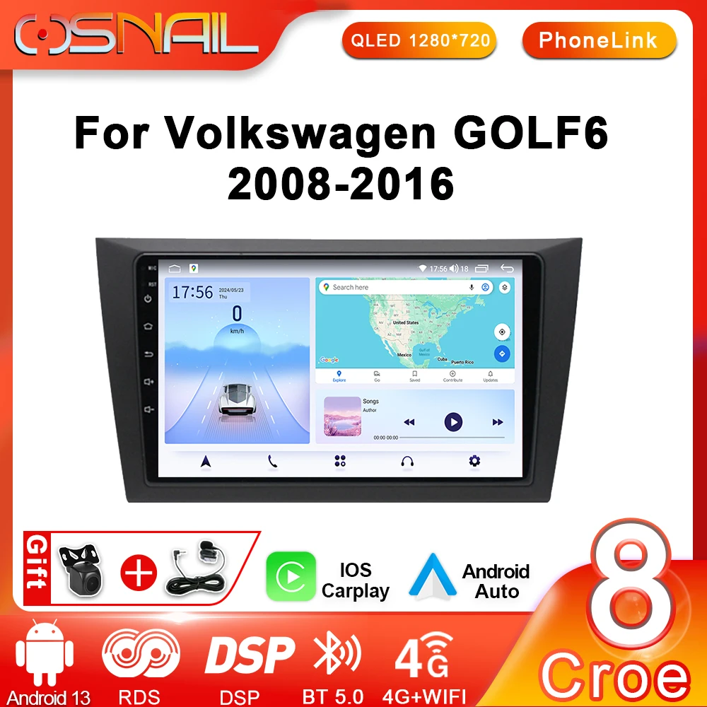 Автомобильный мультимедийный плеер COSNAIL Android 13 для VW Volkswagen Golf 6 2008-2016, автомобильное радио с bluetooth, стерео, GPS Навигатором, Carplay
Автомобильный мультимедийный плеер COSNAIL Android 13 для VW Volkswagen Golf 6 2008-2016, автомобильное радио с bluetooth, стерео, GPS Навигатором, Carplay