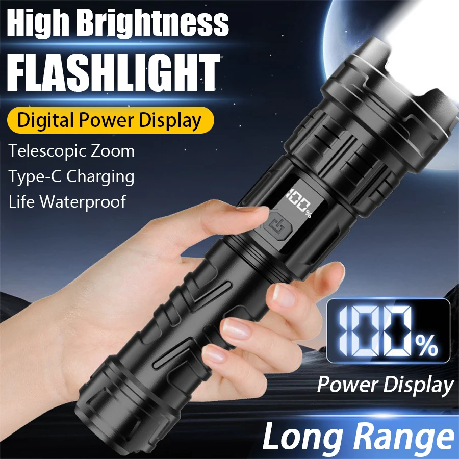 Heinast New LED Flashlight Super Bright Telescopic Zoom Tactical Flashlight Outdoor Waterproof Flashlight Camping Lantern Torch
Heinast New LED Flashlight Super Bright Telescopic Zoom Tactical Flashlight Outdoor Waterproof Flashlight Camping Lantern Torch