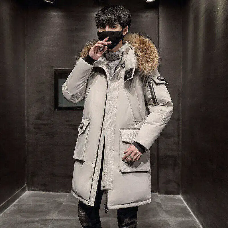 Men Windproof Down Parkas Male High Quality Mens Warm White Duck Down Hooded Jacket Parkas Multi Pockets Overcoat Winter Coats
Men Windproof Down Parkas Male High Quality Mens Warm White Duck Down Hooded Jacket Parkas Multi Pockets Overcoat Winter Coats
