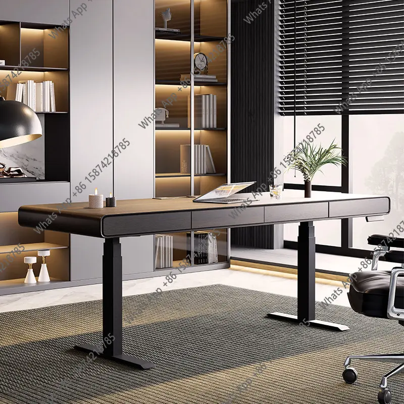 Electric lifting rounded corner desk light luxury modern solid wood study Italian minimalist computer desk workbench home
Electric lifting rounded corner desk light luxury modern solid wood study Italian minimalist computer desk workbench home