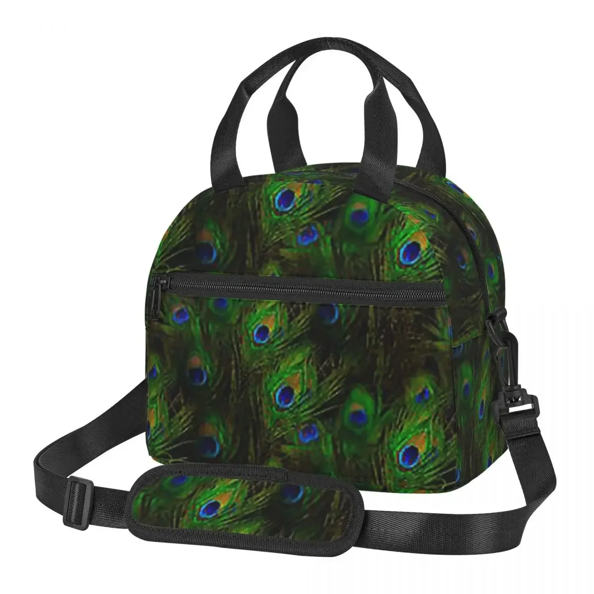 Peacock Feathers Insulated Lunch Bag for Women Kids Portable Food Boxes Thermal Lunch Box Tote
Peacock Feathers Insulated Lunch Bag for Women Kids Portable Food Boxes Thermal Lunch Box Tote