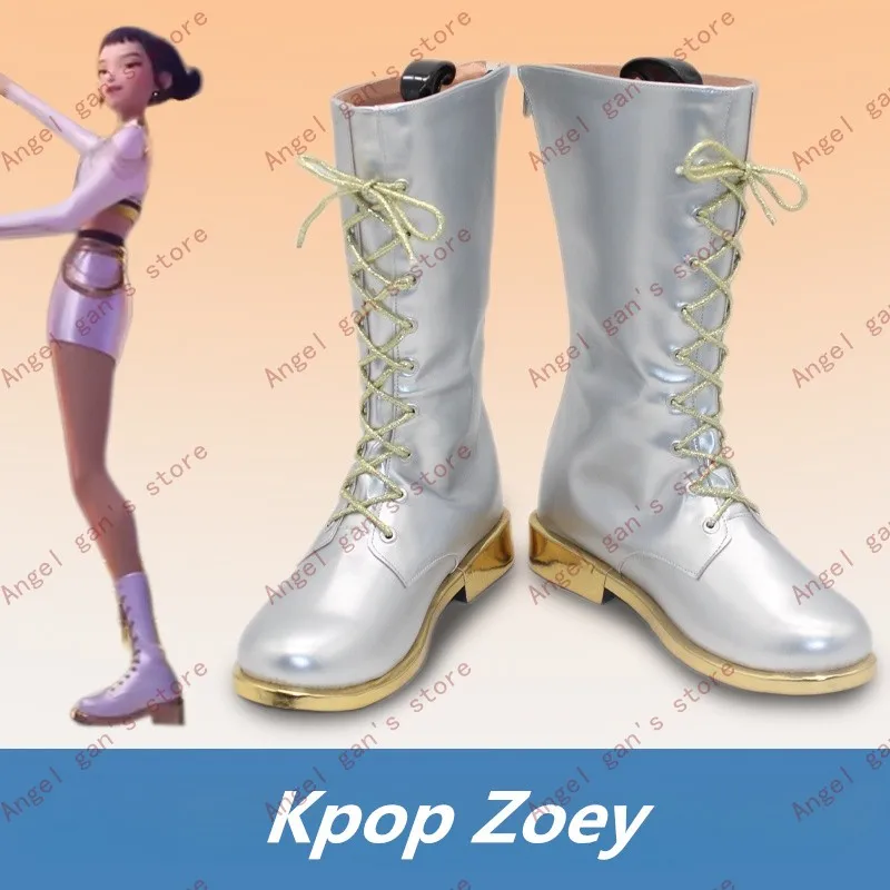 KPop Demon Hunters Zoey Cosplay Shoes Anime Handmade Faux Leather Halloween Party Boots
KPop Demon Hunters Zoey Cosplay Shoes Anime Handmade Faux Leather Halloween Party Boots
