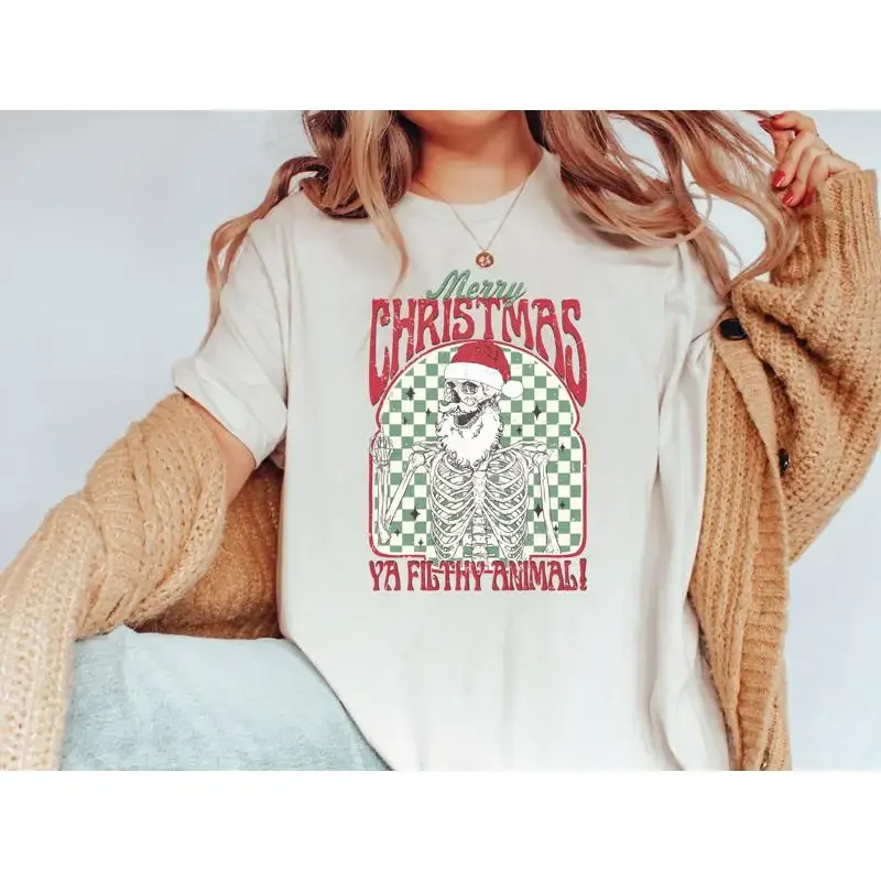 Merry Christmas Ya Filthy Animal T Shirt Santa Skeleton SweaT Retro Festive Home Alone
Merry Christmas Ya Filthy Animal T Shirt Santa Skeleton SweaT Retro Festive Home Alone