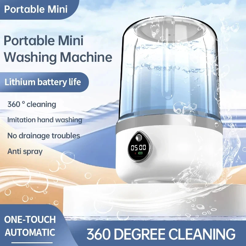 Cordless 1.5L Mini Washer 3600mAh Dual Speed Adjustable for Traveling Socks Underwear Portable Clothes Washing Cups
Cordless 1.5L Mini Washer 3600mAh Dual Speed Adjustable for Traveling Socks Underwear Portable Clothes Washing Cups