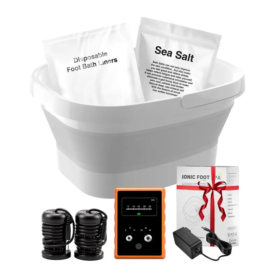 Foot Bath Detox Machine,Foot Detox Foot Bath Soak Tub with 2 Arrays,80 Disposable Foot Bath Liners,Detox Sea Salt,Folding Foot S
Foot Bath Detox Machine,Foot Detox Foot Bath Soak Tub with 2 Arrays,80 Disposable Foot Bath Liners,Detox Sea Salt,Folding Foot S
