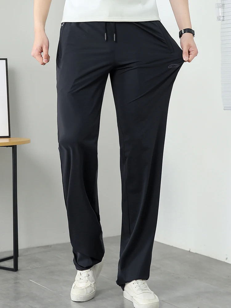 Спортивные брюки свободного кроя для высоких мужчин, удлиненные на 20 см, тонкие, эластичные, прямые, с высокой талией, быстросохнущие, однотонные
Спортивные брюки свободного кроя для высоких мужчин, удлиненные на 20 см, тонкие, эластичные, прямые, с высокой талией, быстросохнущие, однотонные