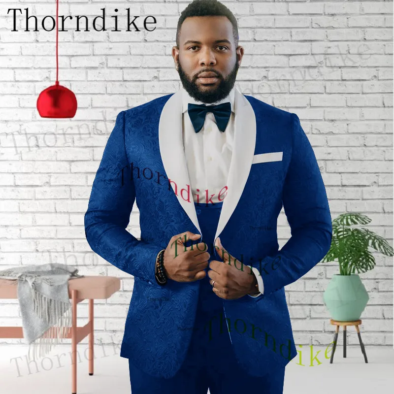 Thorndike Royal Blue Jacquard Mens Suits Groom Tuxedos Slim Fit Business Casual Shawl Lapel 3 Pcs Suit Set(Blazer+Vest+Pants)
Thorndike Royal Blue Jacquard Mens Suits Groom Tuxedos Slim Fit Business Casual Shawl Lapel 3 Pcs Suit Set(Blazer+Vest+Pants)