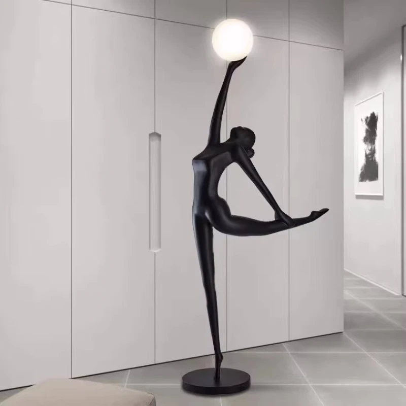 H74.8in Modern Creative Portrait Art Sculpture Resin Floor Lamp Nordic Hotel Luxury Decoration Dancing Fiberglass Standing Lamp
H74.8in Modern Creative Portrait Art Sculpture Resin Floor Lamp Nordic Hotel Luxury Decoration Dancing Fiberglass Standing Lamp