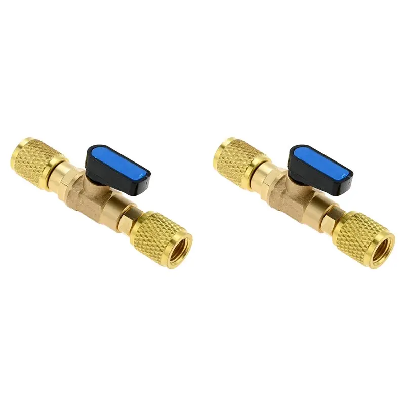 AT63-2Pcs 1/4Inch SAE Female Adapter 7/16Inch-20 UNF Brass Shut-Off Valve Air Conditioner Refrigerant Ball Valve
AT63-2Pcs 1/4Inch SAE Female Adapter 7/16Inch-20 UNF Brass Shut-Off Valve Air Conditioner Refrigerant Ball Valve
