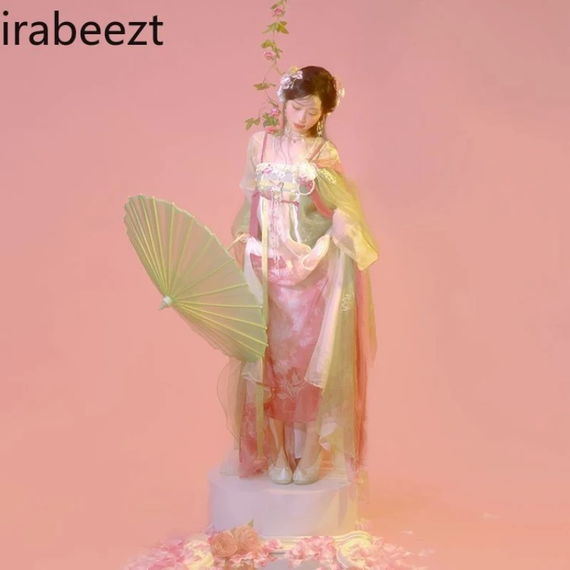Chest-length Printed National Style Pleated Long Robe on Daily Tang-style Spring and Summer Hanfu Small Super Fairy Suit
Chest-length Printed National Style Pleated Long Robe on Daily Tang-style Spring and Summer Hanfu Small Super Fairy Suit