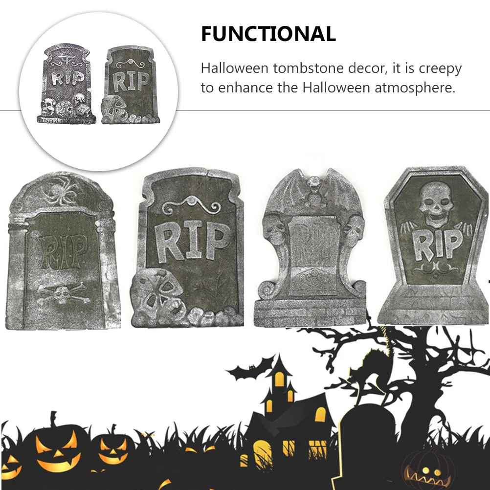 2 pcs Halloween Tombstone Decor Creepy Gravestone Ornament For Party Yard Haunted House Indoor Outdoor Decoration Garden Statues
2 pcs Halloween Tombstone Decor Creepy Gravestone Ornament For Party Yard Haunted House Indoor Outdoor Decoration Garden Statues