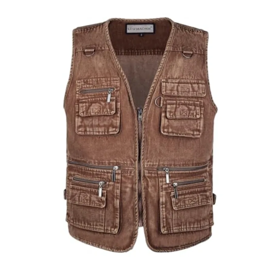 Men's Denim Multi-Pockets Leisure Work Fishing Outerwear Vest
Men's Denim Multi-Pockets Leisure Work Fishing Outerwear Vest