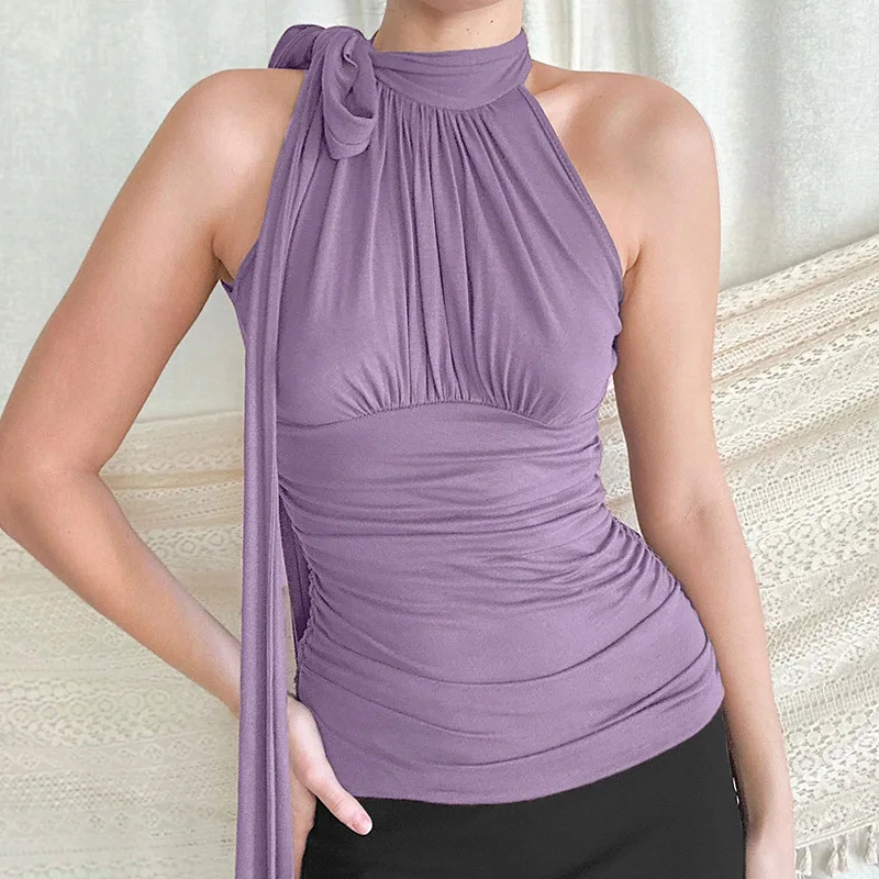 Elegant Fashion Solid Folds Tank Top Casual Sexy Slim Bandage O-Neck Sleeveless Tops Women 2025 Summer Streetwear Ladies
Elegant Fashion Solid Folds Tank Top Casual Sexy Slim Bandage O-Neck Sleeveless Tops Women 2025 Summer Streetwear Ladies