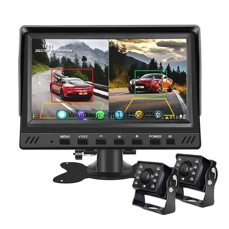 7 Inch 2 Channel Blind Spot Detection DVR Recorder Monitor With 2 PCS AHD 1080P Parking Camera BSD Alarm System for Truck Bus
7 Inch 2 Channel Blind Spot Detection DVR Recorder Monitor With 2 PCS AHD 1080P Parking Camera BSD Alarm System for Truck Bus