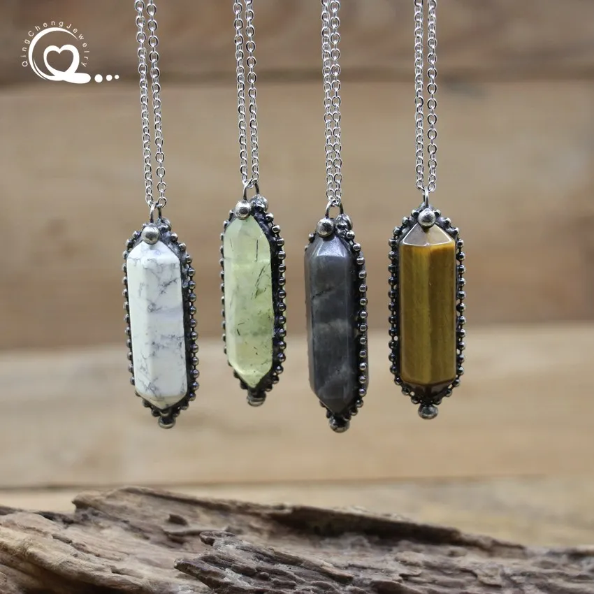 Double Point Quartz Pendant Antique Necklace Natural Labradorite Amethysts Tiger eye Crystal Vintage Punk Jewelry Gift QC3395
Double Point Quartz Pendant Antique Necklace Natural Labradorite Amethysts Tiger eye Crystal Vintage Punk Jewelry Gift QC3395