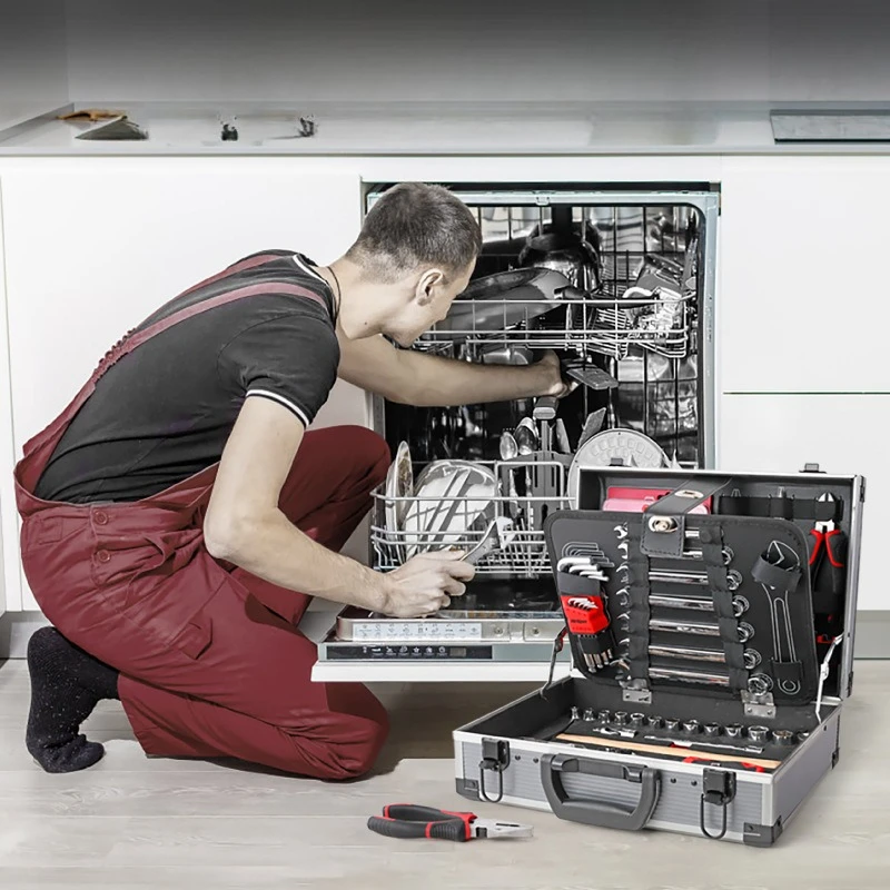 105-Piece set of tools Aluminum box Repair tool set Decoration household combination sleeve Wrench toolbox Multifunctional
105-Piece set of tools Aluminum box Repair tool set Decoration household combination sleeve Wrench toolbox Multifunctional