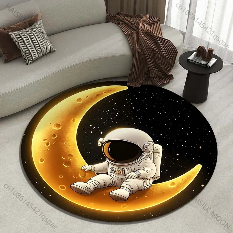 Multiple sizes Astronaut sitting on crescent Print Round Carpet Living Room Bedroom Table Chair Sofa Decorative Carpet
Multiple sizes Astronaut sitting on crescent Print Round Carpet Living Room Bedroom Table Chair Sofa Decorative Carpet