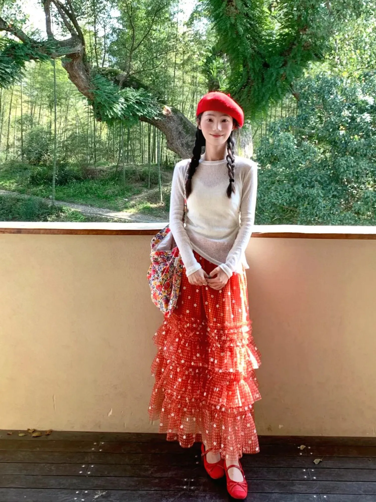 Red Floral Halter Neck Dress Women Summer Sweet High Waist A-Line Fairy Mesh Skirt Gored Skirt Casual Cake Skirt
Red Floral Halter Neck Dress Women Summer Sweet High Waist A-Line Fairy Mesh Skirt Gored Skirt Casual Cake Skirt