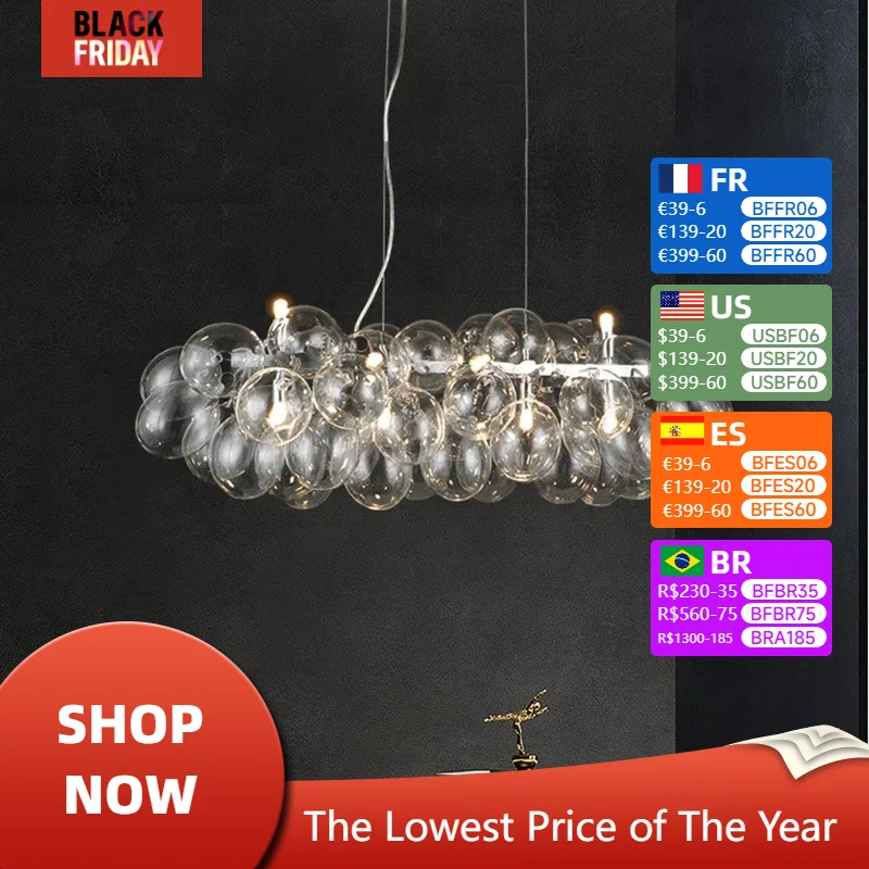 Modern Glass Ball Pendant Chandelier Creative Color Modest Ceiling Lamps for Living Room Hanging Led Lights Decor Home-appliance
Modern Glass Ball Pendant Chandelier Creative Color Modest Ceiling Lamps for Living Room Hanging Led Lights Decor Home-appliance
