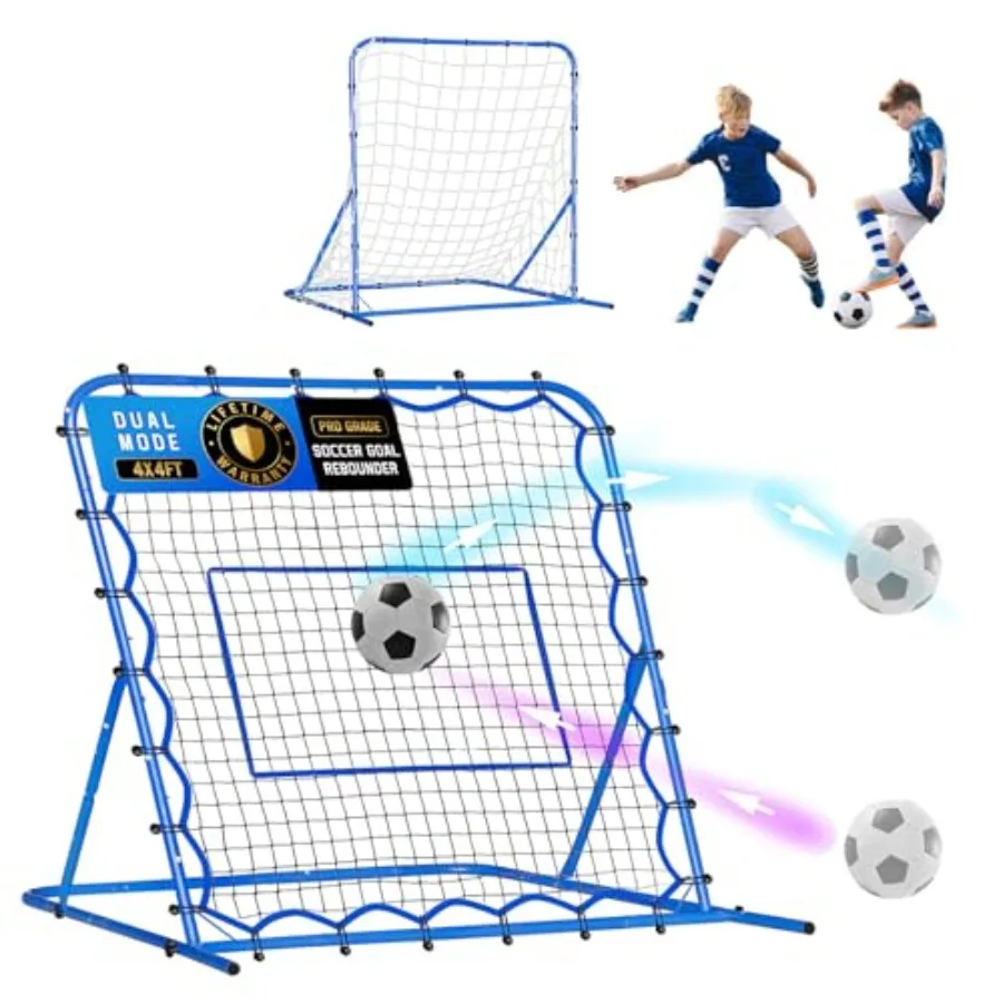 4x4FT Dual-mode Soccer Goal and Rebounder Net, Premium Durability for Intense Shooting Training, Quick-Switch Angle Soccer Trai
4x4FT Dual-mode Soccer Goal and Rebounder Net, Premium Durability for Intense Shooting Training, Quick-Switch Angle Soccer Trai
