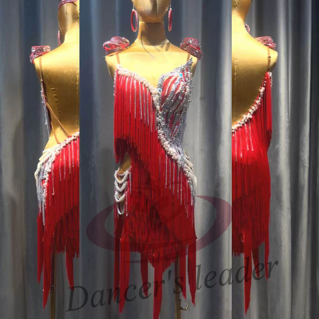 Latin Dance AB Stone Female Adult Children High end Customized Rose Red Split Wave Dynamic Black Pool Samba Performance Dress
Latin Dance AB Stone Female Adult Children High end Customized Rose Red Split Wave Dynamic Black Pool Samba Performance Dress