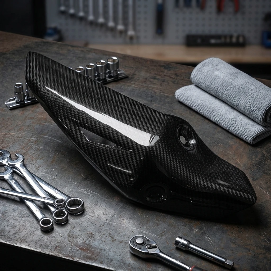 Carbon Fiber Motorcycle Exhaust Muffler Protection Cover for Kawasaki ZX-10R ZX-10RR 2021-2026
Carbon Fiber Motorcycle Exhaust Muffler Protection Cover for Kawasaki ZX-10R ZX-10RR 2021-2026