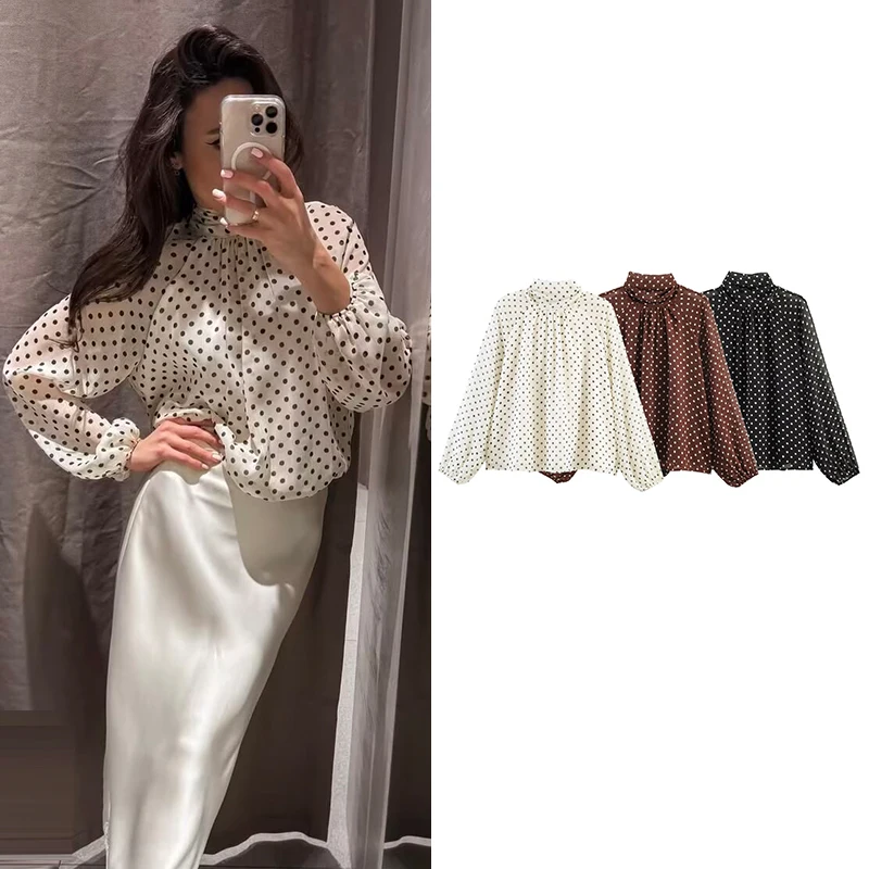Shirts women's Spring 2026 New Fashion Printed Polka Dots Elegant Blouses Women's Chic Spring Street Youth Holiday Blouses Tops
Shirts women's Spring 2026 New Fashion Printed Polka Dots Elegant Blouses Women's Chic Spring Street Youth Holiday Blouses Tops