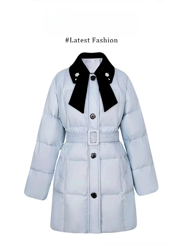 Blue Women's Cotton Jacket Single Button Waist-Cinching Coat Warmth High-End Feel Winter New Style Thickened Cotton Padded
Blue Women's Cotton Jacket Single Button Waist-Cinching Coat Warmth High-End Feel Winter New Style Thickened Cotton Padded