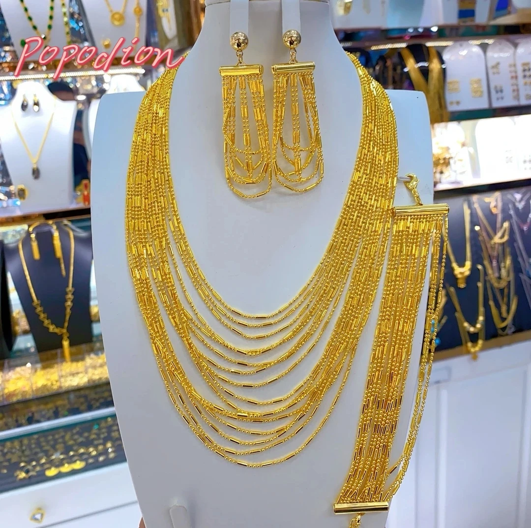 New Dubai Jewelry Bride Wedding Tassel Necklace Earrings Bracelet Party Anniversary Gift Accessories YY10102
New Dubai Jewelry Bride Wedding Tassel Necklace Earrings Bracelet Party Anniversary Gift Accessories YY10102
