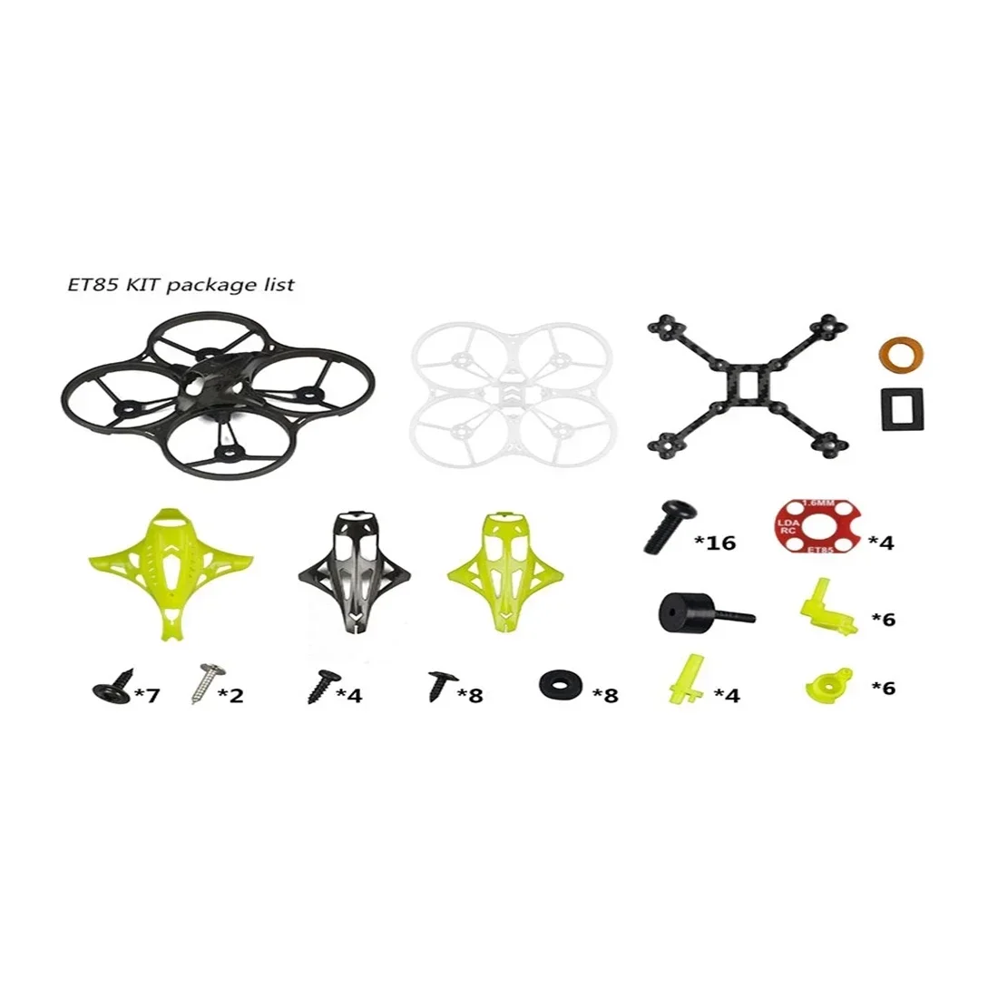 LDARC ET85 87.6mm Cinewhoop 4S Quadcoper Frame Kit with 4 Canopies ET85 FPV Racing Drone Accessories for F3 F4 F7 Flight control
LDARC ET85 87.6mm Cinewhoop 4S Quadcoper Frame Kit with 4 Canopies ET85 FPV Racing Drone Accessories for F3 F4 F7 Flight control