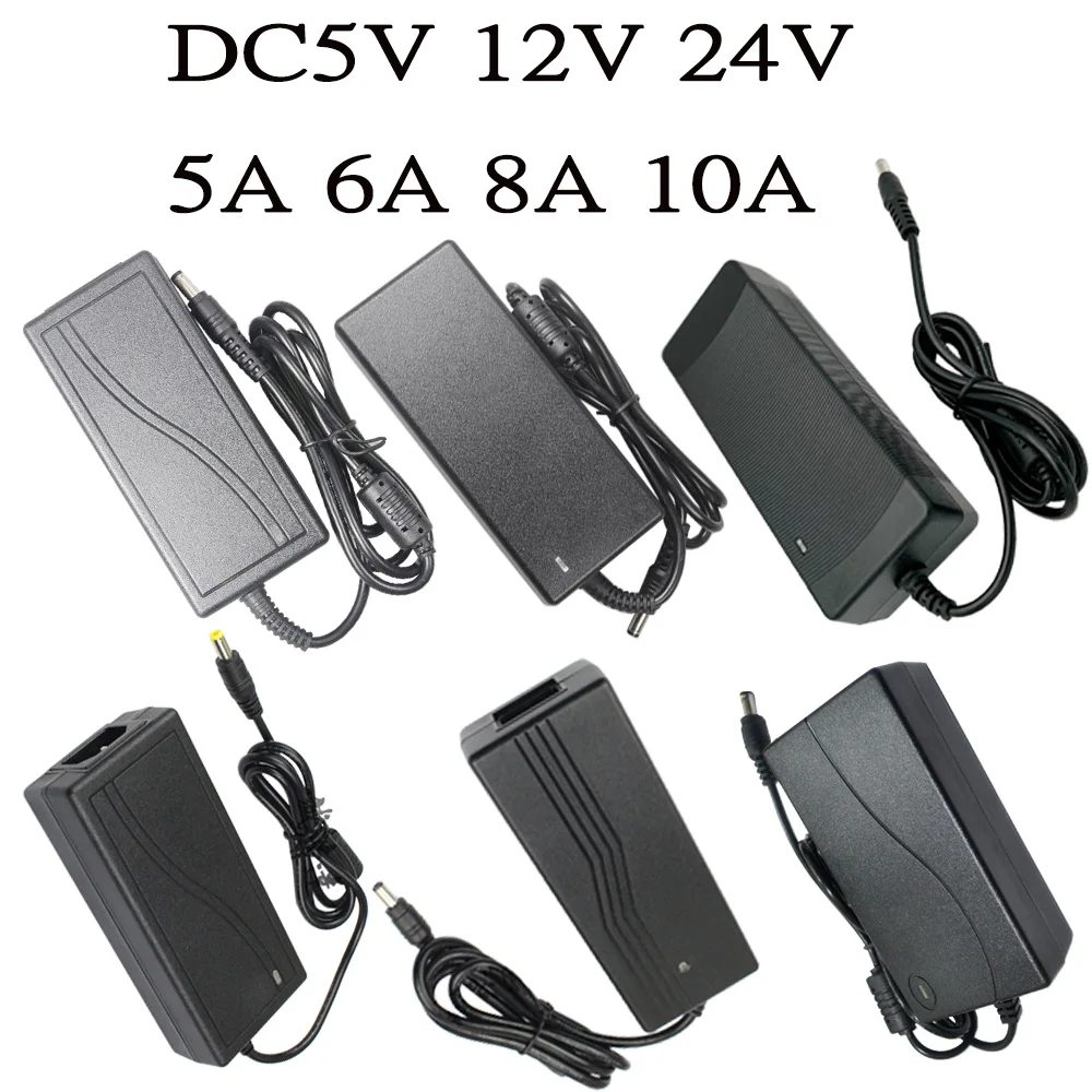 AC 110-240V DC 5V 12V 24V 5A 6A 8A 10A Universal Power Adapter, motor, water pump LED strip charger adapter DC5.5*2.5MM
AC 110-240V DC 5V 12V 24V 5A 6A 8A 10A Universal Power Adapter, motor, water pump LED strip charger adapter DC5.5*2.5MM