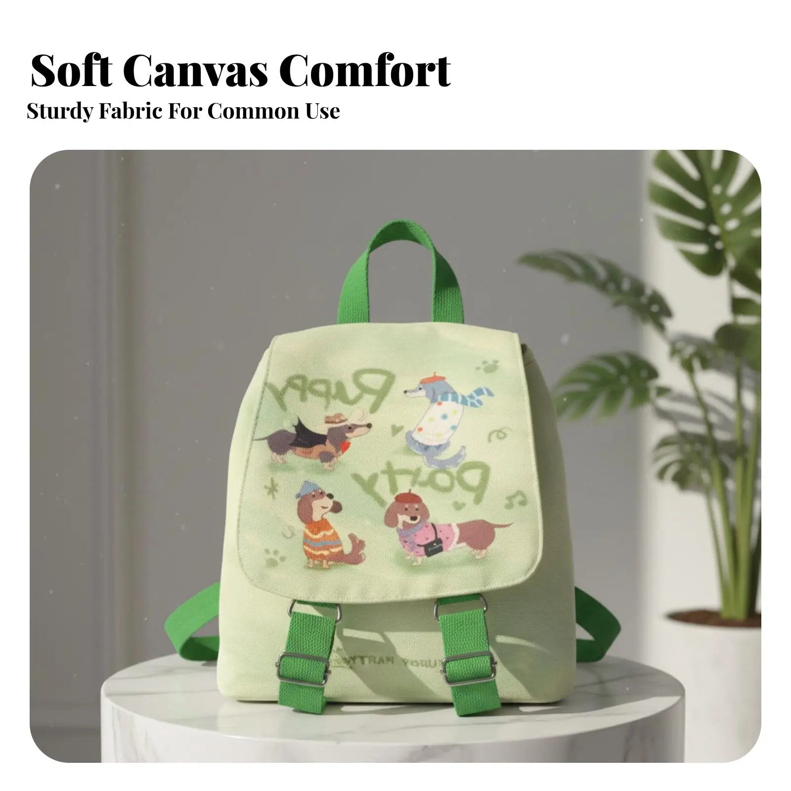 Mini Canvas Backpack, Cute Puppy Party Cartoon, Lightweight School Bag, Creature Print, Student Travel
Mini Canvas Backpack, Cute Puppy Party Cartoon, Lightweight School Bag, Creature Print, Student Travel