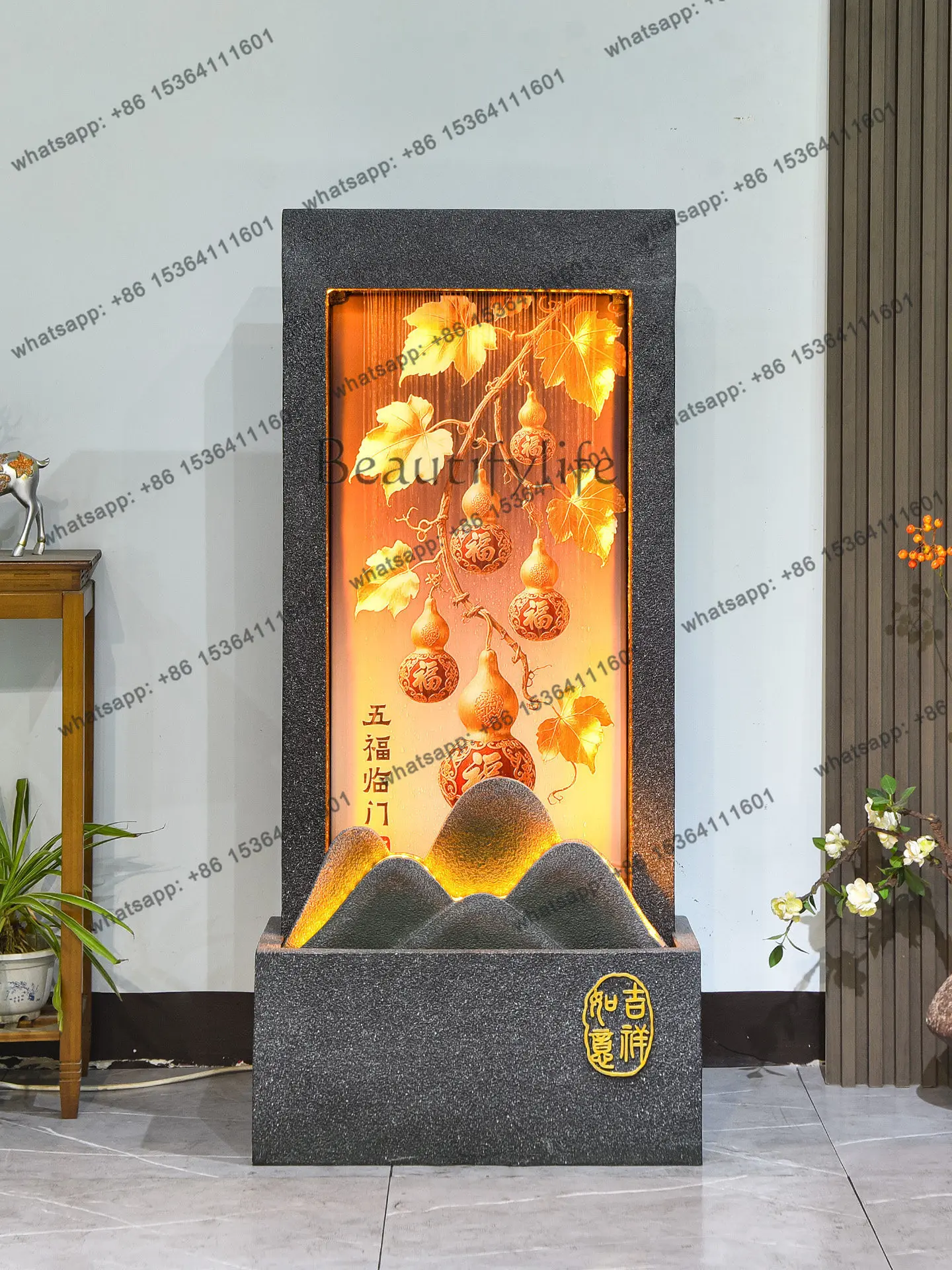 Simple new Chinese-style flowing water ornament living room circulating water rockery fountain floor entrance
Simple new Chinese-style flowing water ornament living room circulating water rockery fountain floor entrance