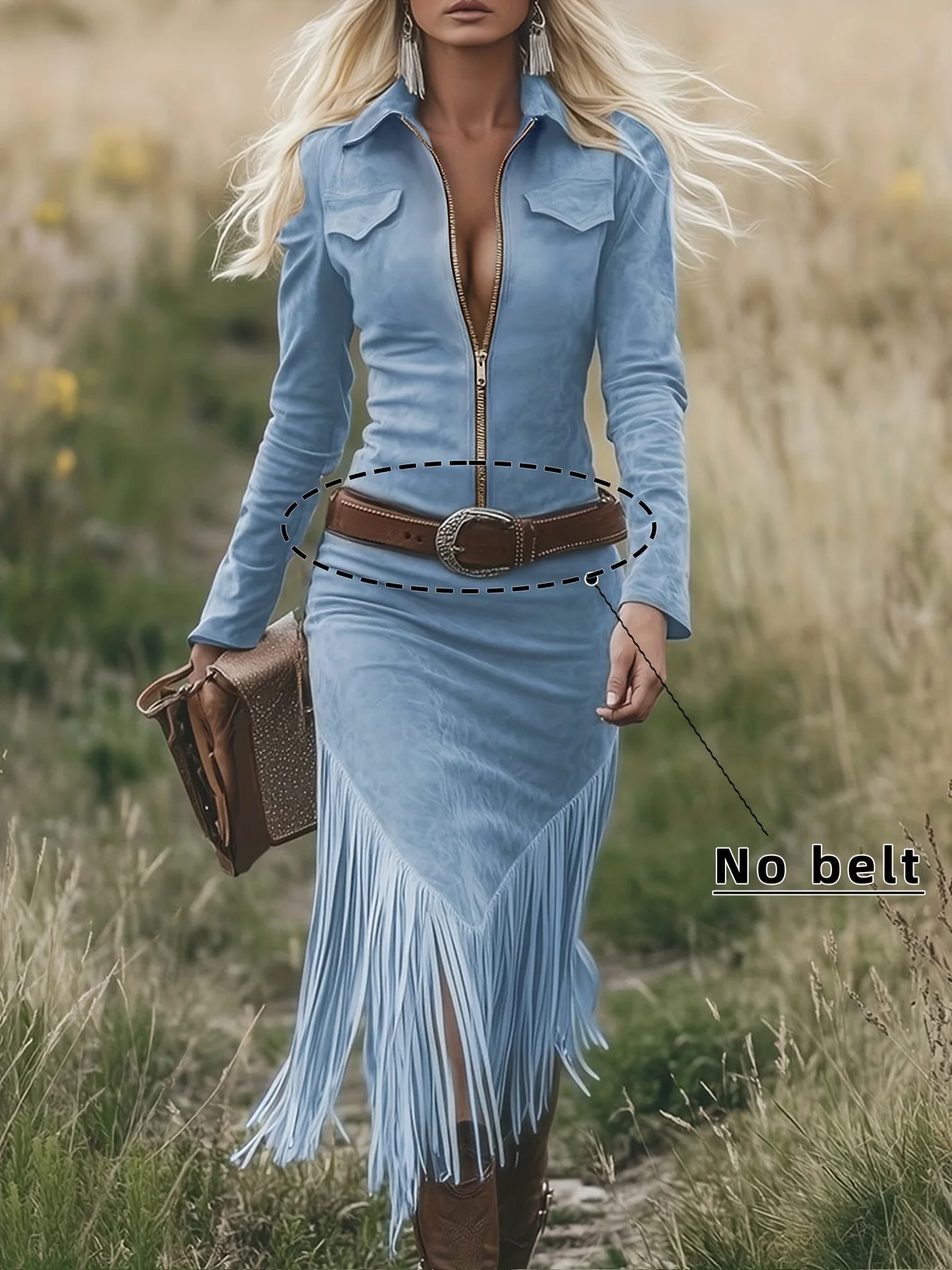 Western Retro Solid Color Dress Spring Summer Suede Splicing Tassel Sexy Slim Zipper Hollow Lapel Party Long Irregular Dresses
Western Retro Solid Color Dress Spring Summer Suede Splicing Tassel Sexy Slim Zipper Hollow Lapel Party Long Irregular Dresses