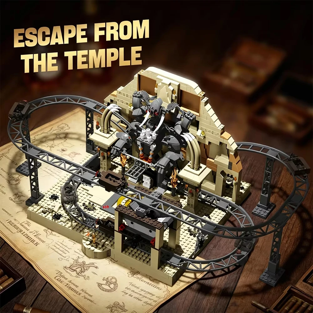 1299PCS Tomb Roller Coaster Building Blocks Circular Track Mine Cart Temple Scene Model Bricks Desktop Ornament Toy Holiday Gift
1299PCS Tomb Roller Coaster Building Blocks Circular Track Mine Cart Temple Scene Model Bricks Desktop Ornament Toy Holiday Gift