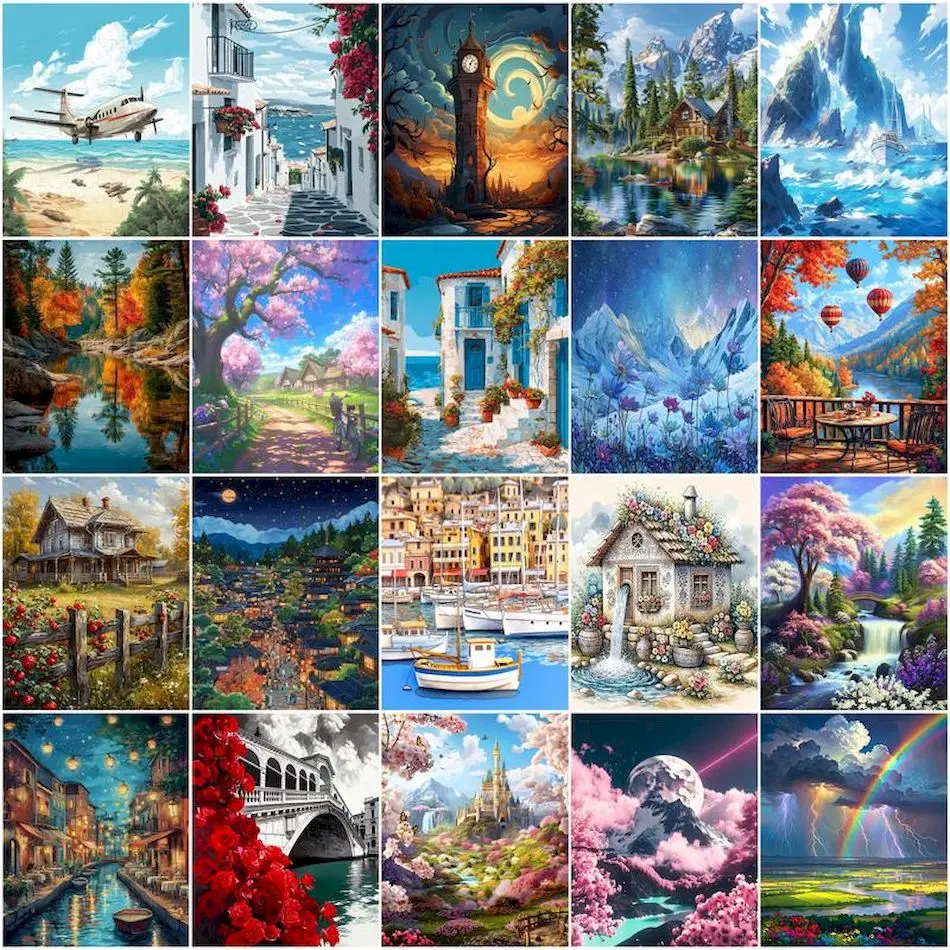 GATYZTORY Landscape Diy Watercolor Picture Drawing Painting By Numbers Acrylic Art Supplies Home Decoration Diy Set Paint Kit
GATYZTORY Landscape Diy Watercolor Picture Drawing Painting By Numbers Acrylic Art Supplies Home Decoration Diy Set Paint Kit
