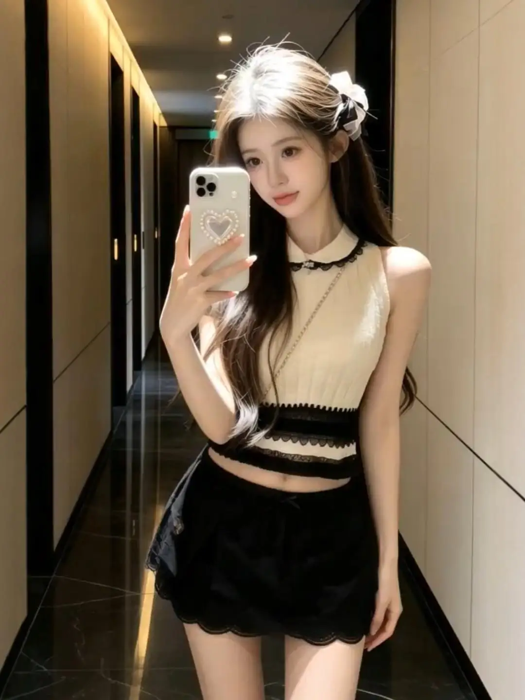 Sweet Retro Doll Collar Slim Fit Sleeveless T Shirt Top Weight Loss Sexy Pure Desire Lace Half Skirt Set Women's Fashion
Sweet Retro Doll Collar Slim Fit Sleeveless T Shirt Top Weight Loss Sexy Pure Desire Lace Half Skirt Set Women's Fashion