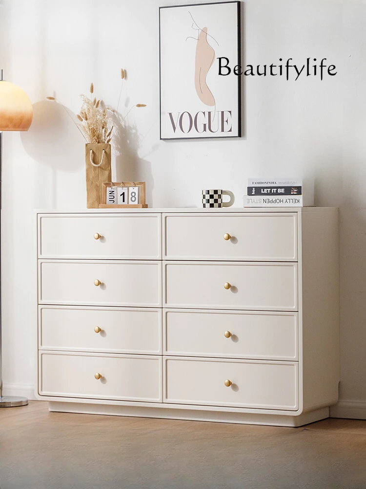 French Cream Style Bedroom Storage Tailstock Drawer Cabinet Simple Living Room Wall Locker
French Cream Style Bedroom Storage Tailstock Drawer Cabinet Simple Living Room Wall Locker