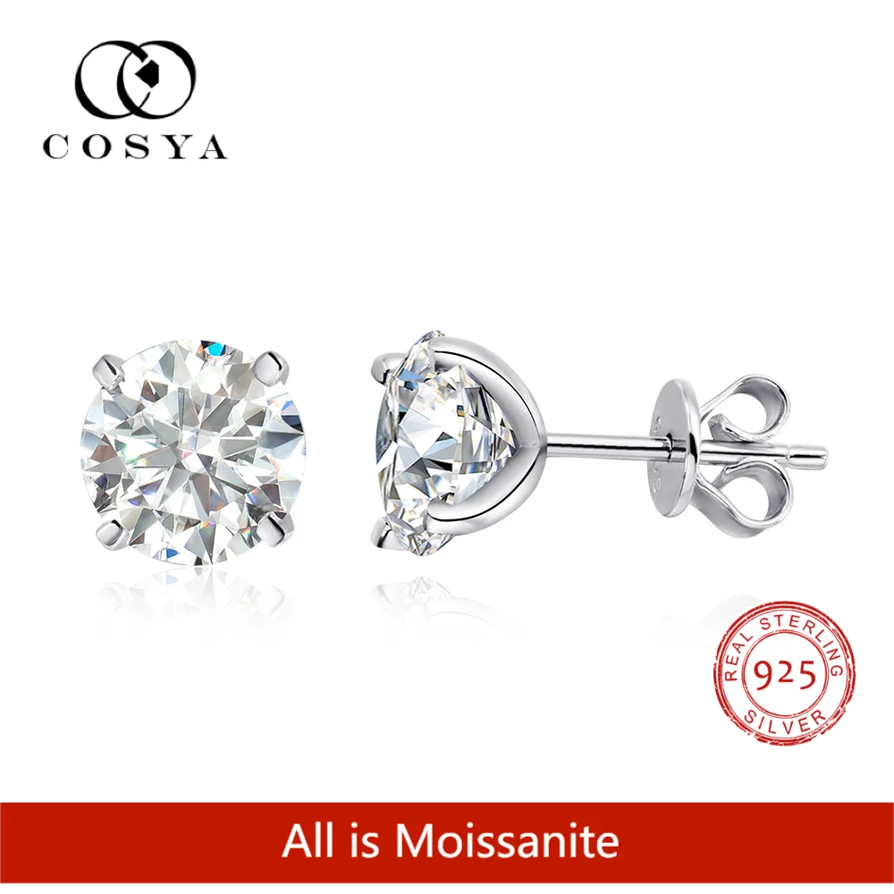 COSYA 0.2-2CT GRA Certified VVS1 Moissanite Stud Earrings 925 Silver Earrings for Women Elegant Gift for Wedding and Anniversary
COSYA 0.2-2CT GRA Certified VVS1 Moissanite Stud Earrings 925 Silver Earrings for Women Elegant Gift for Wedding and Anniversary