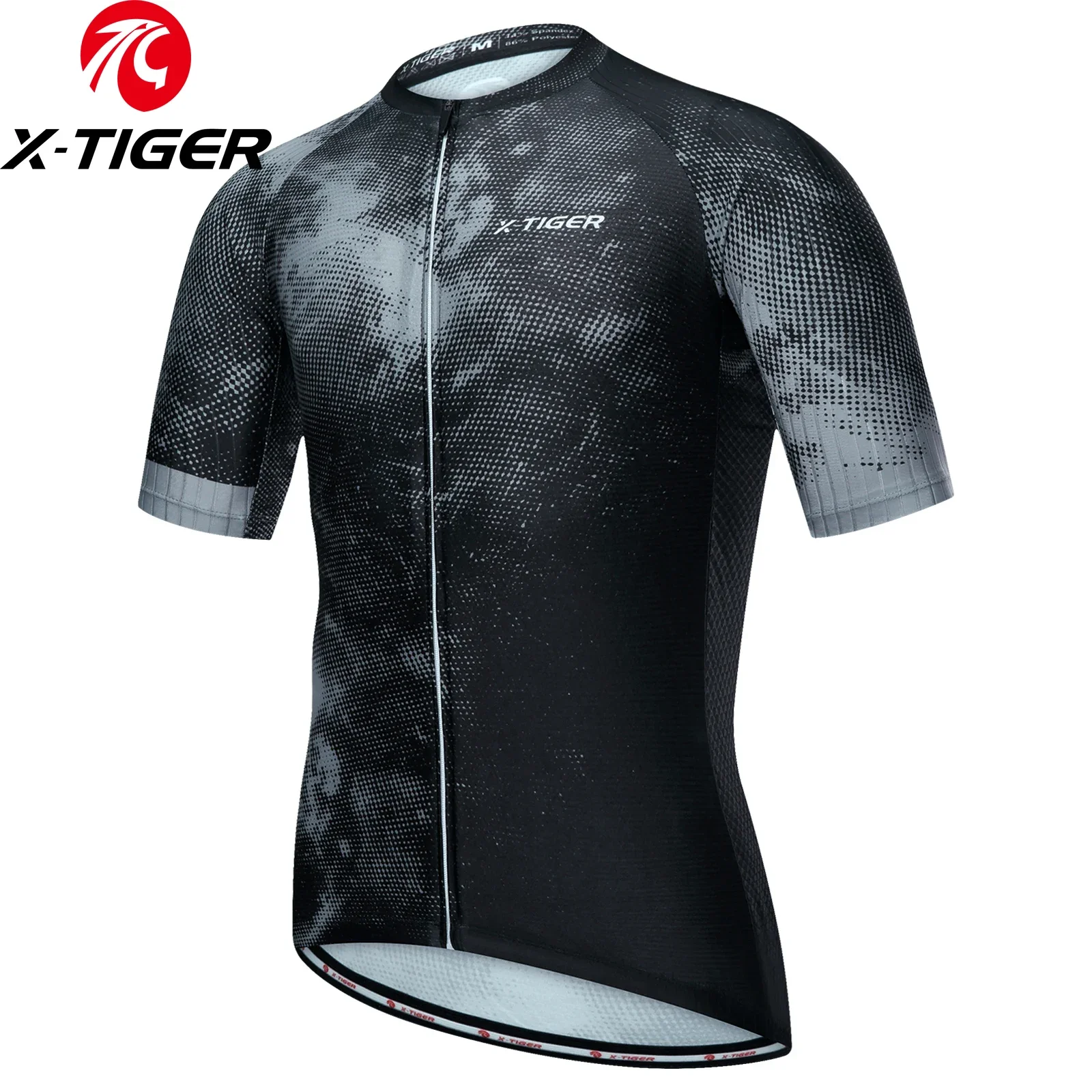 X-TIGER Summer Men's Short Sleeve Cycling Jersey Lightweight Fabric Moisture Wicking Cycling Jersey with 4 Rear Pockets
X-TIGER Summer Men's Short Sleeve Cycling Jersey Lightweight Fabric Moisture Wicking Cycling Jersey with 4 Rear Pockets