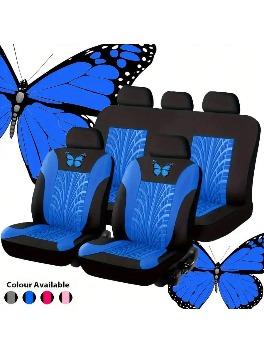 Butterfly Print Car Seat Cover Set 9 Piece Universal Fit For 5 Seats Durable Comfortable
Butterfly Print Car Seat Cover Set 9 Piece Universal Fit For 5 Seats Durable Comfortable