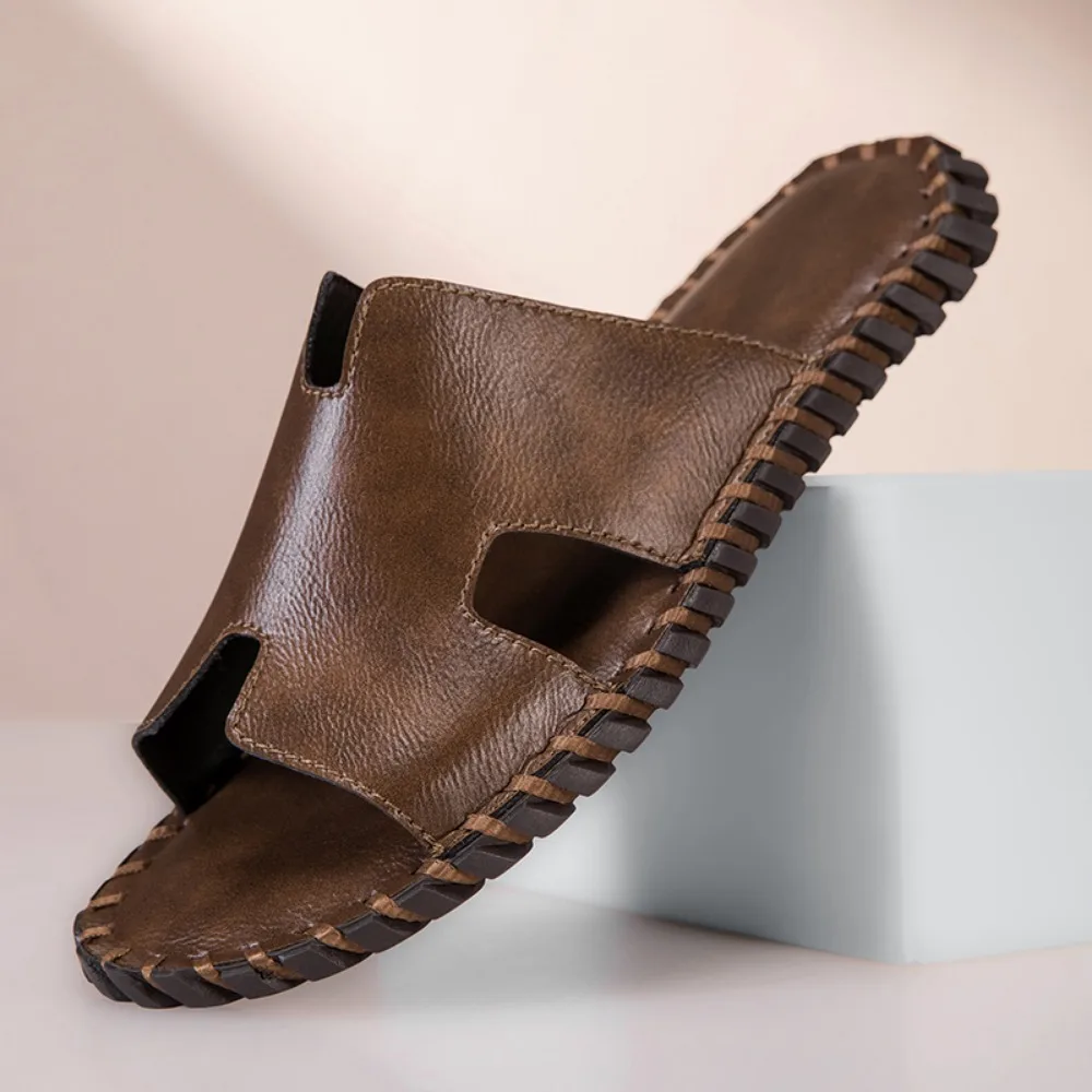 Microfiber Leather Hand Stitch Open Toe Slip On Slide Sandals Men Soft Sole Casual Summer Slippers
Microfiber Leather Hand Stitch Open Toe Slip On Slide Sandals Men Soft Sole Casual Summer Slippers