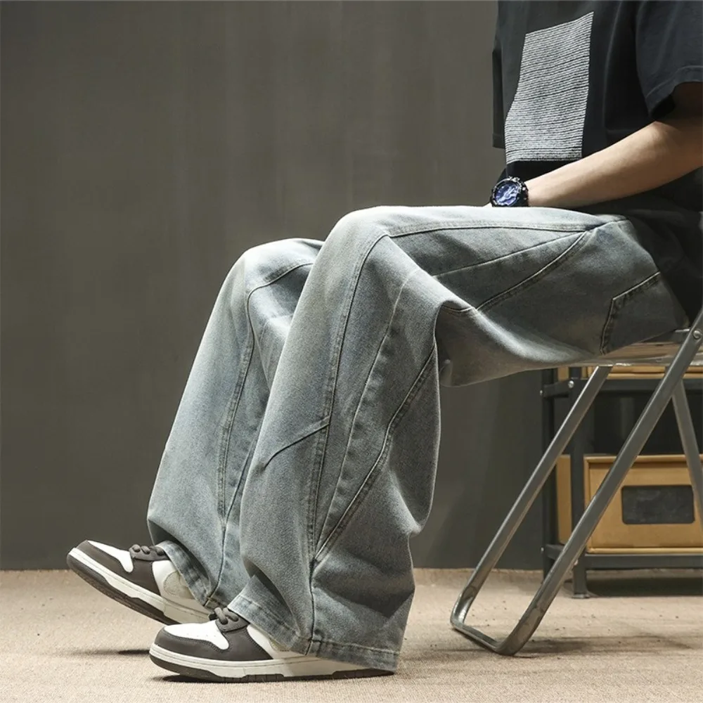 Straight Leg Jeans for Loose Straight Leg Casual Curved Knife Pants Student Washed Wide Leg Long Pants Y2k Clothes Men Jeans
Straight Leg Jeans for Loose Straight Leg Casual Curved Knife Pants Student Washed Wide Leg Long Pants Y2k Clothes Men Jeans