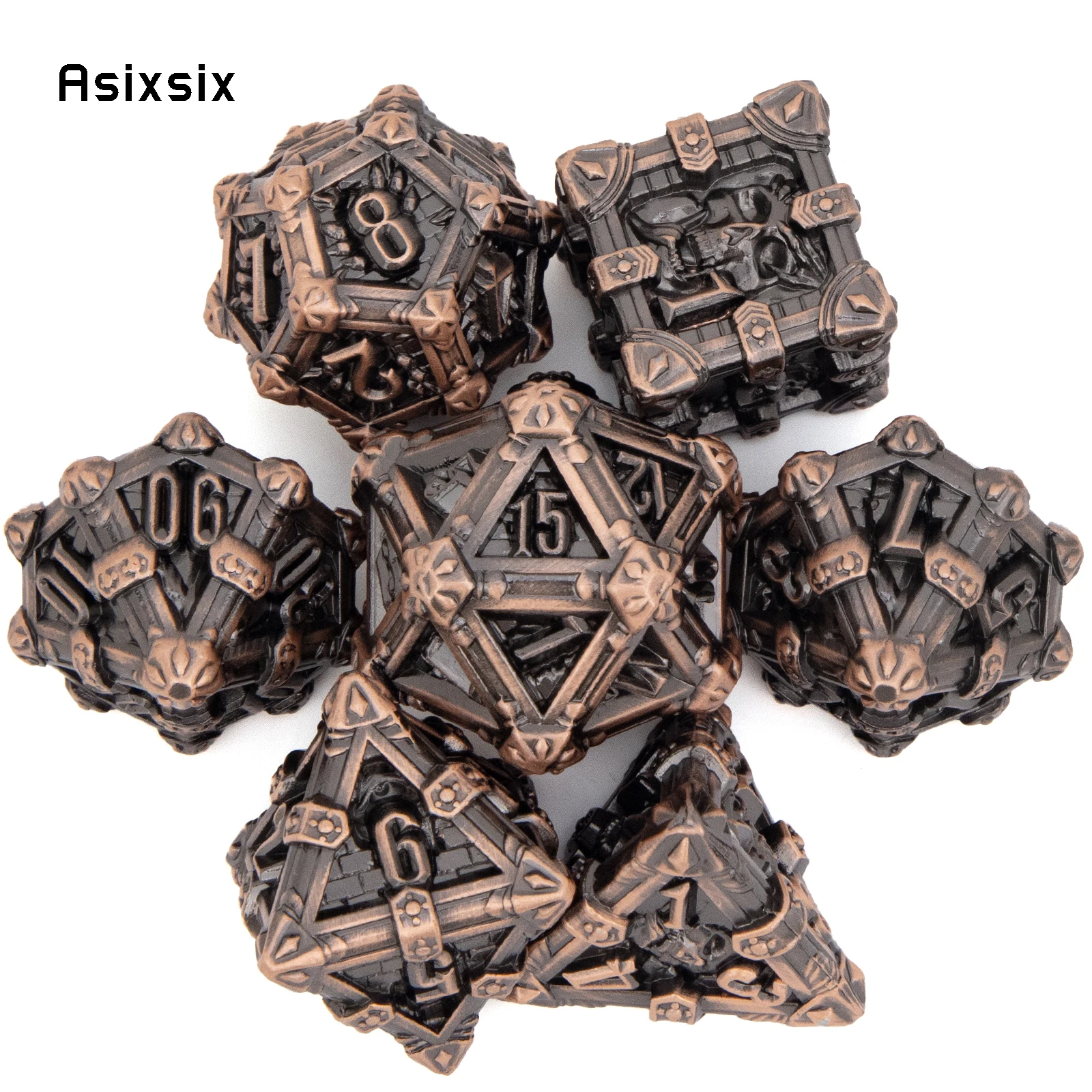 Metal Dice Perfect for Tabletop Rpgs and Card Games 7 Pcs Yellow Black Skull Dice Solid Metal Polyhedral Dice Role-Playing RPG
Metal Dice Perfect for Tabletop Rpgs and Card Games 7 Pcs Yellow Black Skull Dice Solid Metal Polyhedral Dice Role-Playing RPG