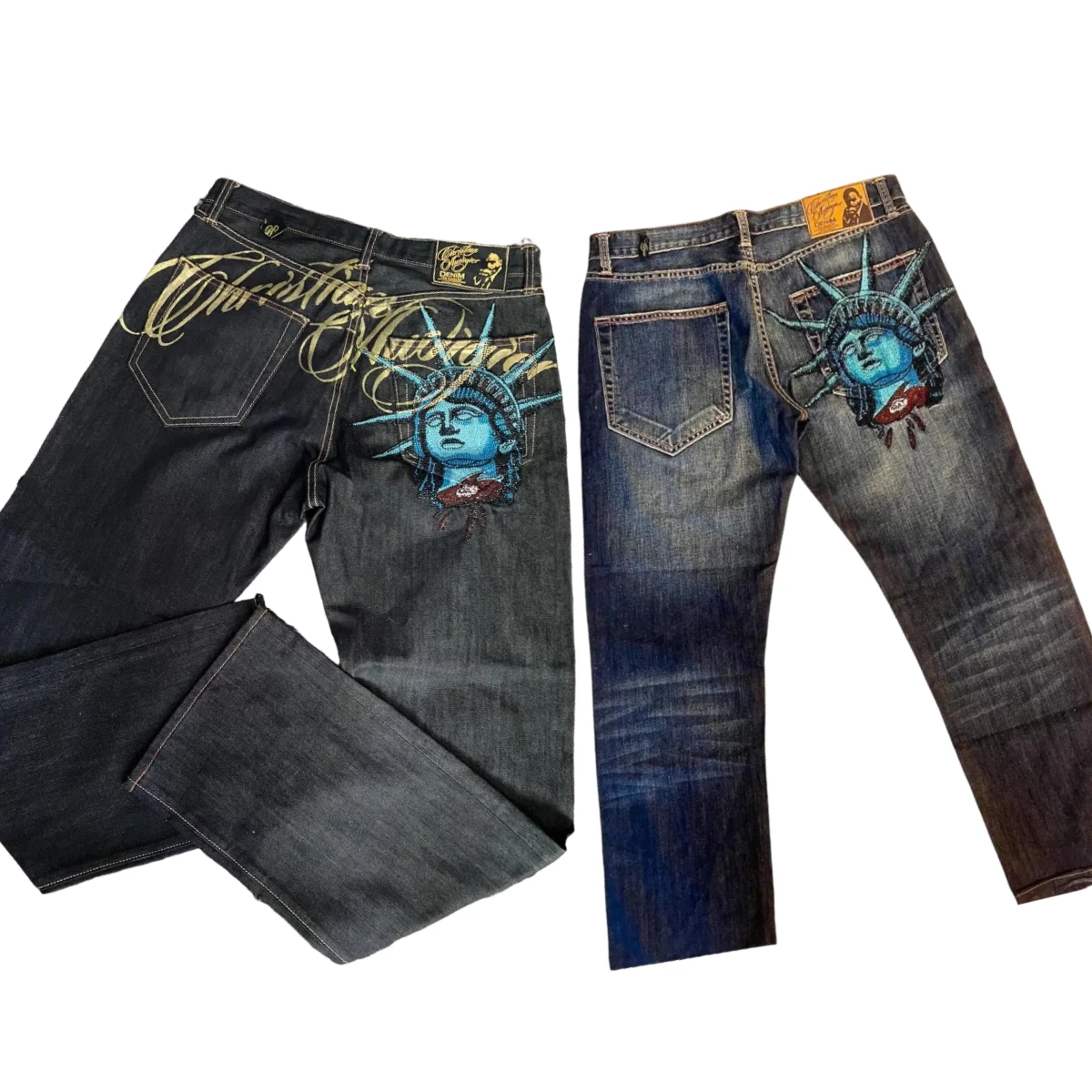 2000s Casual Denim Pants High Waist Straight Wide Leg Jeans Vintage Statue of liberty Diamonds Jeans Harajuku Y2k Men Clothing
2000s Casual Denim Pants High Waist Straight Wide Leg Jeans Vintage Statue of liberty Diamonds Jeans Harajuku Y2k Men Clothing