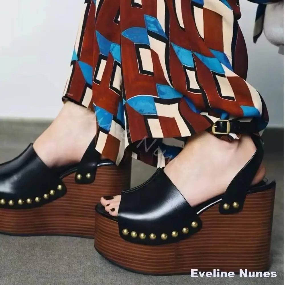 12cm Platform Peep Toe Sandals Women Brown Wedges Black Leather Ankle Strap High Heels 2026 New Western-Style Women's Footwear
12cm Platform Peep Toe Sandals Women Brown Wedges Black Leather Ankle Strap High Heels 2026 New Western-Style Women's Footwear