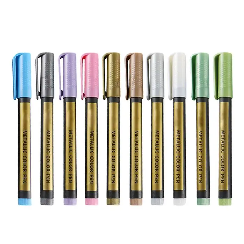 Metal Pens 10pcs Fine Point Colored Markers Shimmer Paint Pens For Rock Painting Waterproof Rock Painting Metal Calligraphy Pens
Metal Pens 10pcs Fine Point Colored Markers Shimmer Paint Pens For Rock Painting Waterproof Rock Painting Metal Calligraphy Pens